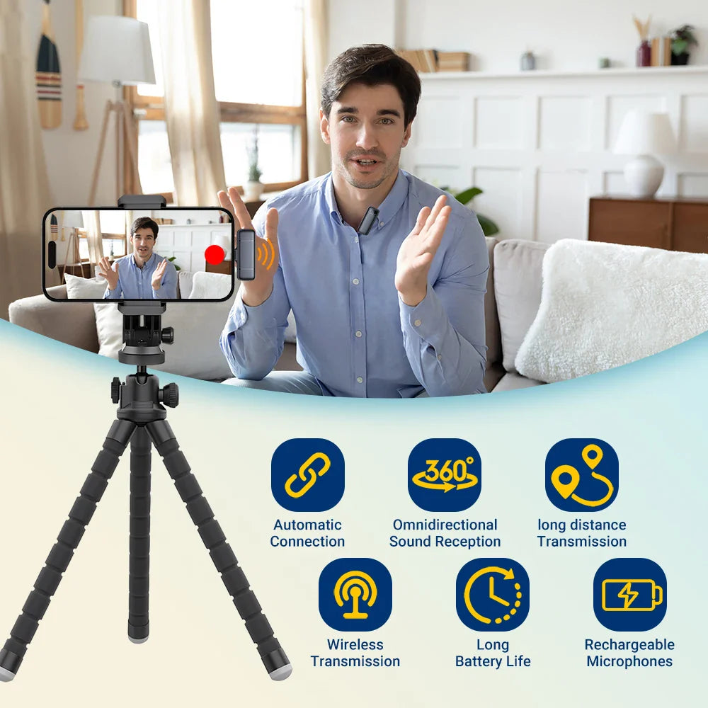 Wireless Dual Lavalier Mic – iPhone Android PC | AyeBeau