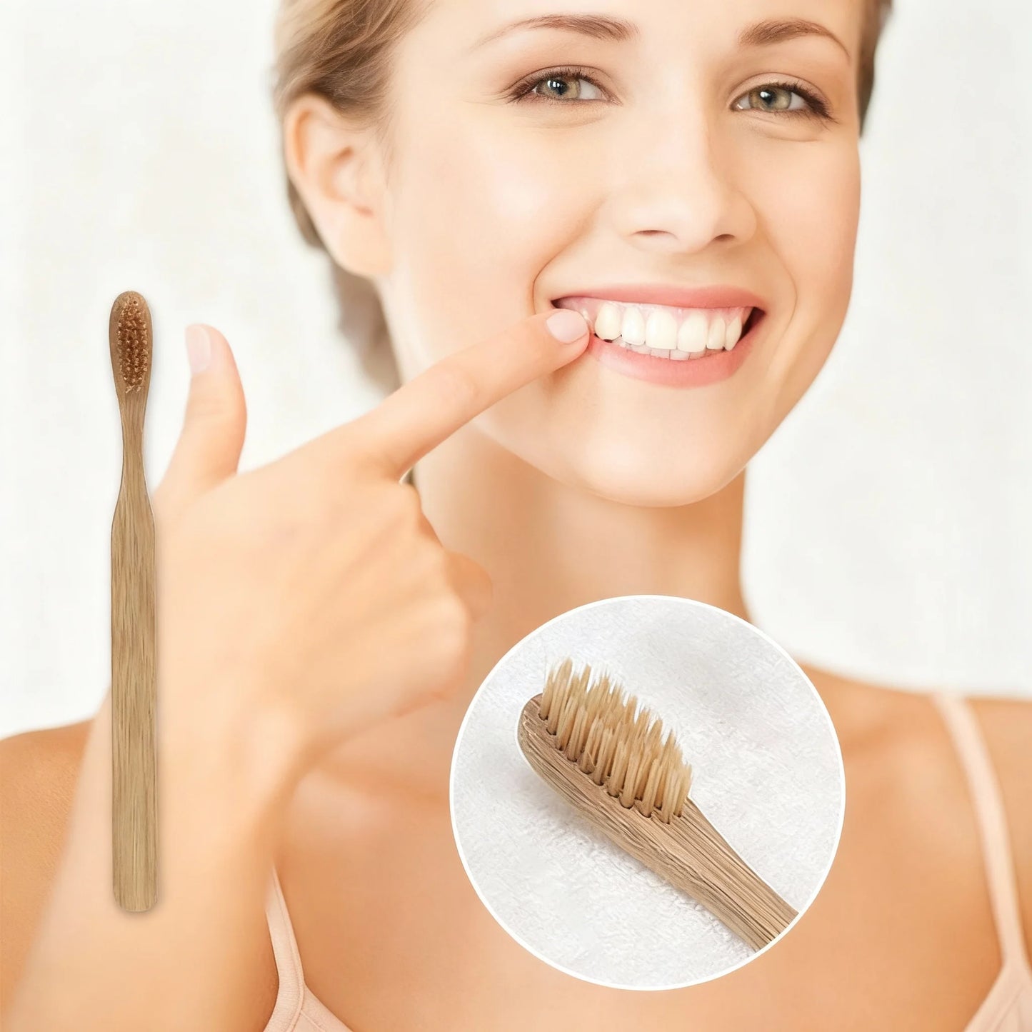 Bamboo Toothbrush Set | Soft Bristle, Eco-Friendly 1 or 10 Pack