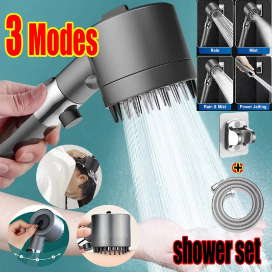 High Pressure Handheld Shower Head | 3-Mode Filtered Spray Set Handheld Shower Head Oasis Select