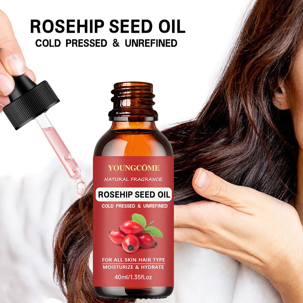 40/60ml Rose Essential Oil Pure Essential Oil Aromatherapy Skin Care Single Essential Oil Fragrance Oil for Woman Peaceful Pleasures Health and Wellness