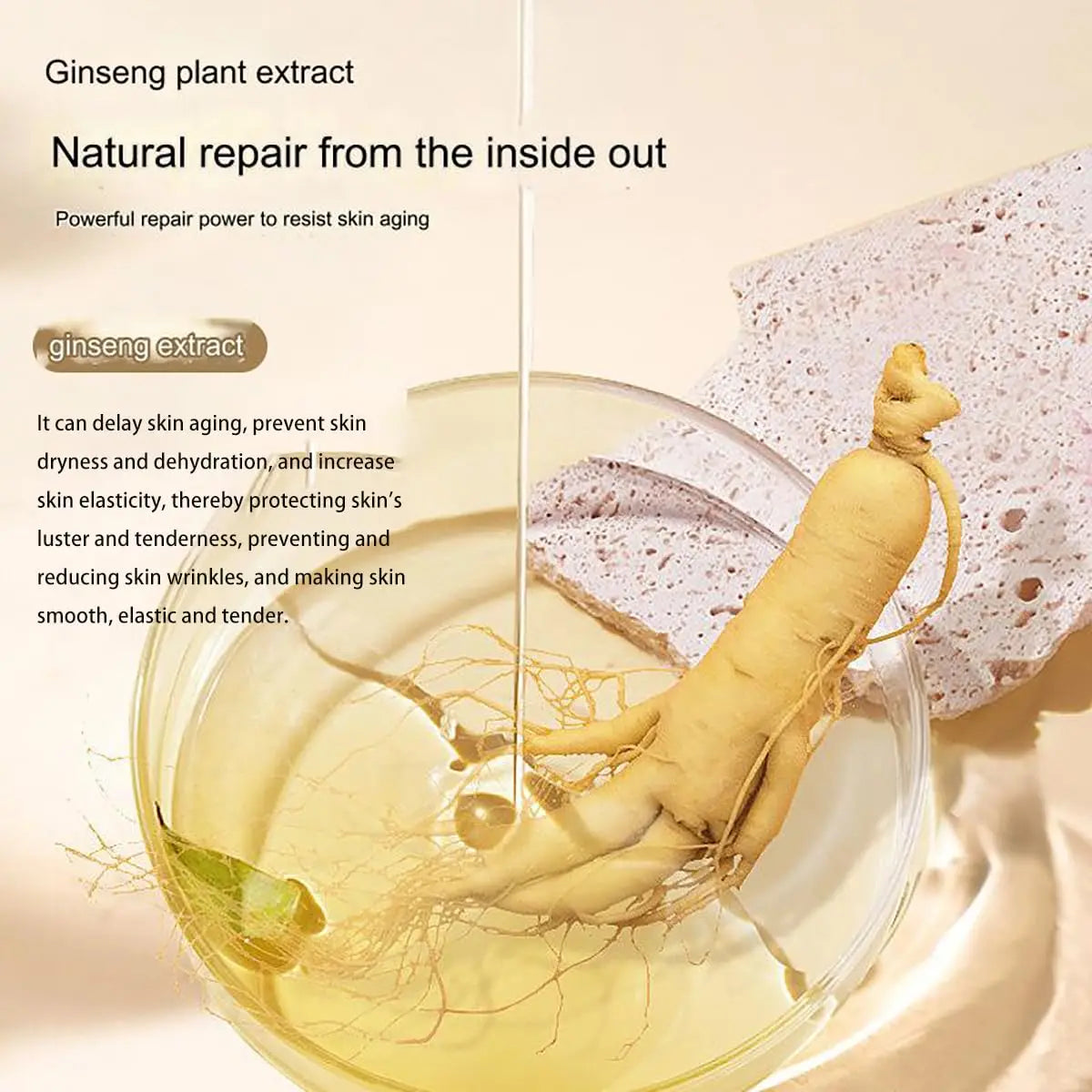 Korean Red Ginseng Extract Liquid, Anti-Wrinkle Serum Oil for Anti Aging, Moisturizer, Fighting Collagen Loss, Improves Sagging Peaceful Pleasures Health and Wellness
