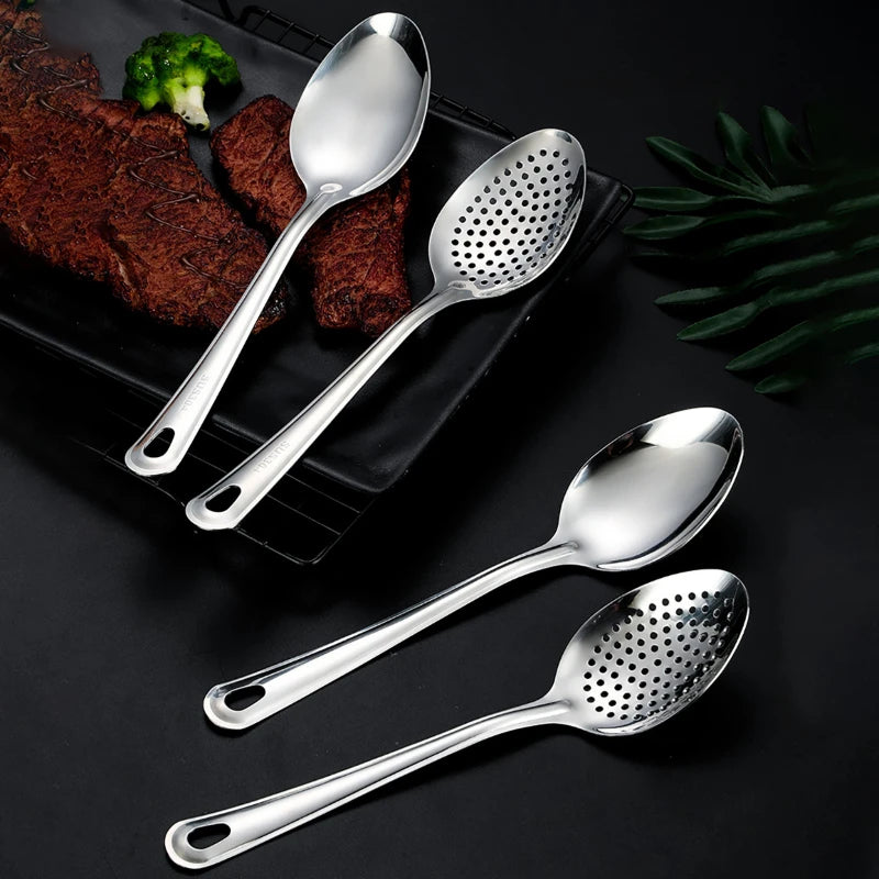 304 Stainless Steel Strainer Spoon Colander Ladle Filter Strainer Food Skimmer Useful Things For Kitchen Gadgets Kitchenware Peaceful Pleasures Health and Wellness