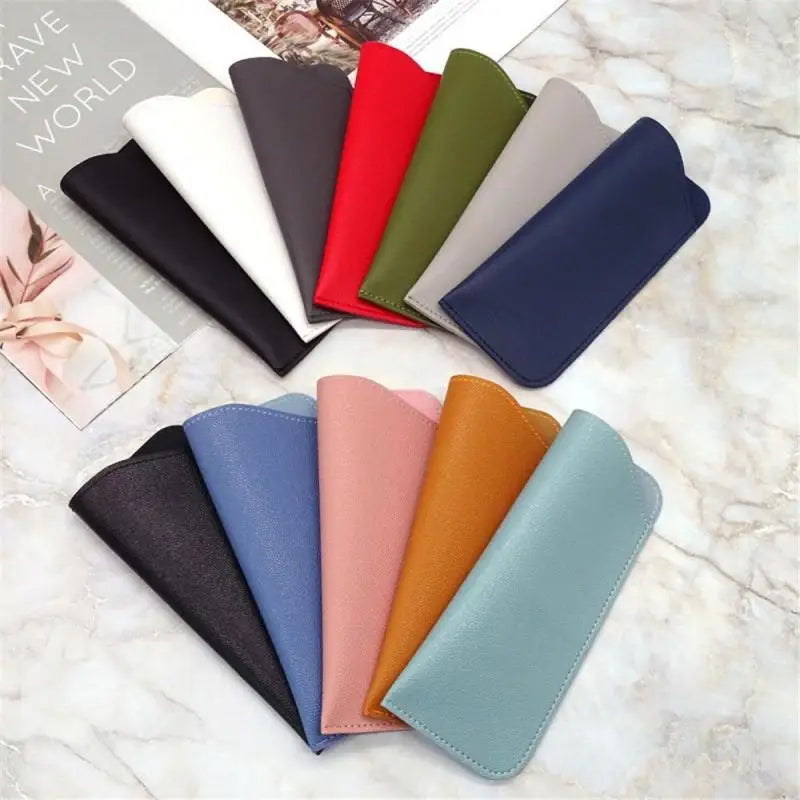 Slant Opening Eyeglass Pouches Soft Dustproof Sunglass Storage Sleeve Portable Knife‑Shape Spectacle Case Eyewear Protective Bag Peaceful Pleasures Health and Wellness