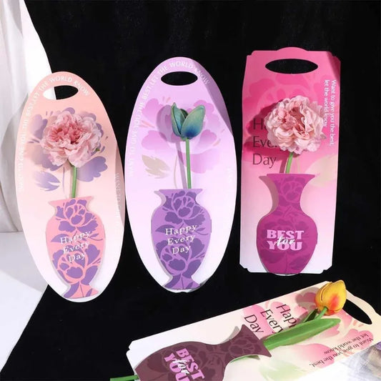 5-Pack Folding Flower Box DIY Bouquet Tote Gift Packaging Flower Gift Box Peaceful Pleasures Health and Wellness
