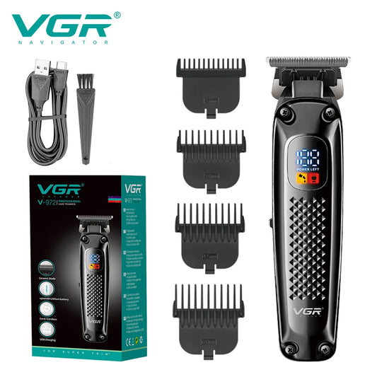 VGR 972 Hair Trimmer Electric Beard Hair Clipper Professional Barber Hair Cutter Machine Trimer For Men Rechargeable Peaceful Pleasures Health and Wellness 972 USB