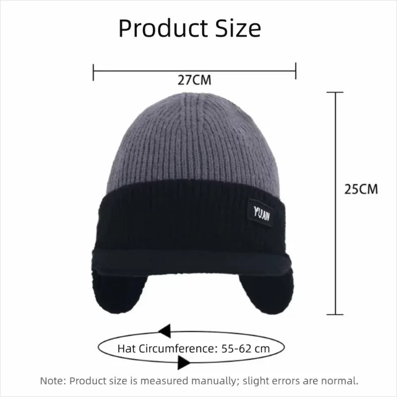 Winter Thermal Knit Baseball Cap | Ear Protection Beanie