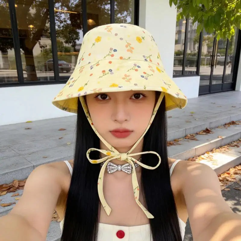Floral Reversible Bucket Hat – Women's Wide Brim Sun Hat
