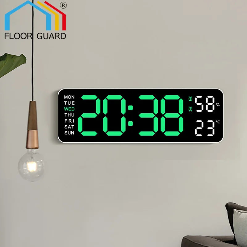USB Smart Mute LED Electronic Wall Clock Modern Desk Clock Night Alarm Minimalist Thermometer Clock Home Decor For Room Peaceful Pleasures Health and Wellness