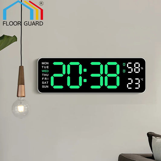 USB Smart Mute LED Electronic Wall Clock Modern Desk Clock Night Alarm Minimalist Thermometer Clock Home Decor For Room Peaceful Pleasures Health and Wellness