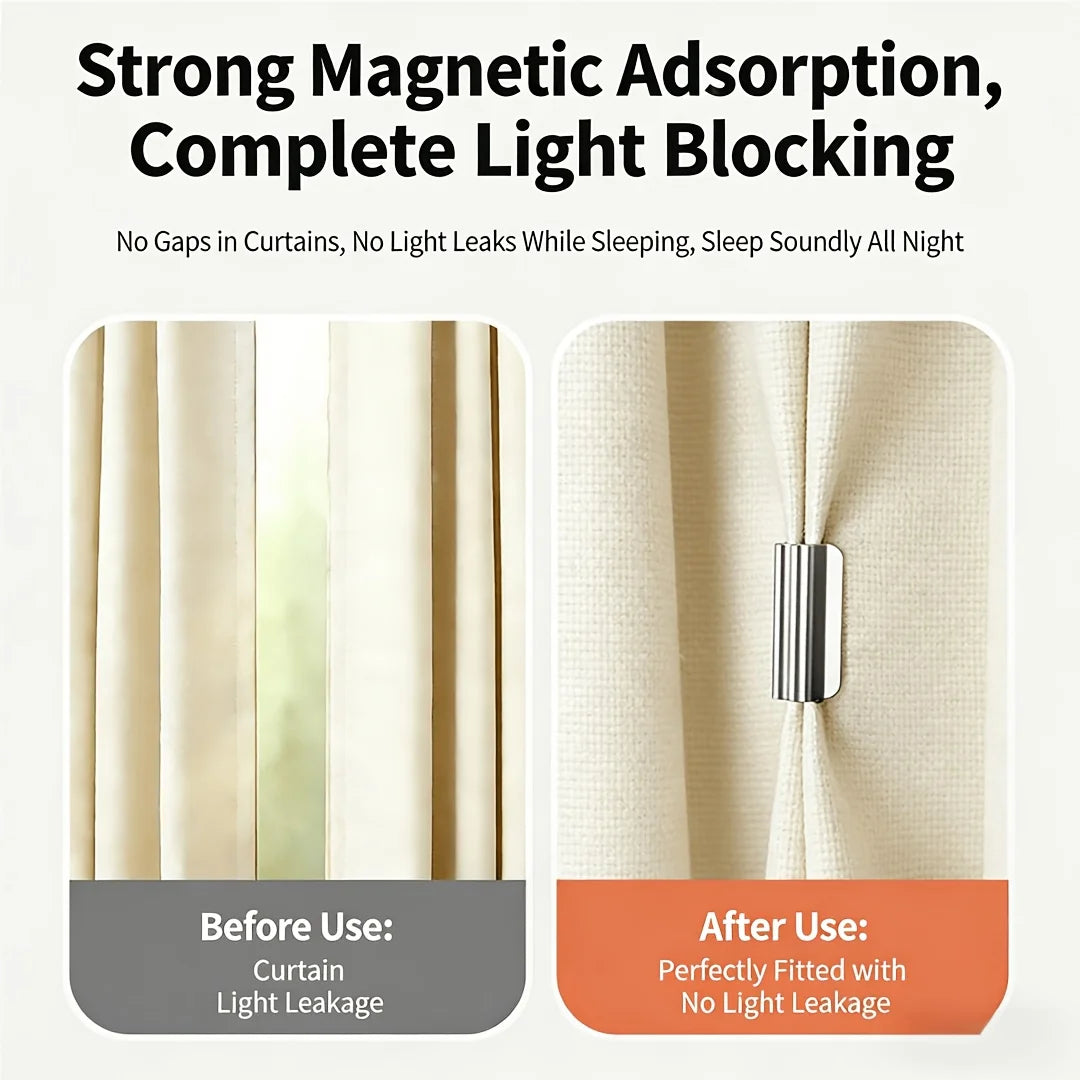 2 4Pairs Strong Magnetic Curtain Clips Prevent Light Leaking Keep