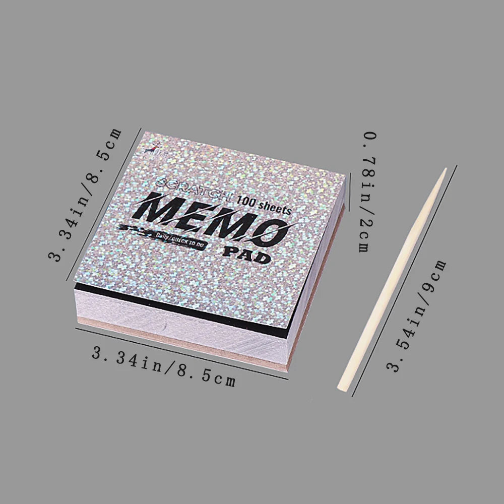 100 Sheets Scratch Paper Colorful Graffiti Student Drawing Sandpaper