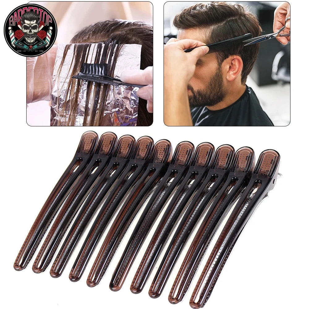 10Pcs Hairdressing Hair Clips Salon Hairdressing Plastic Clamps Professional Hair Sectioning Hairpin Styling Accessories Tools Peaceful Pleasures Health and Wellness