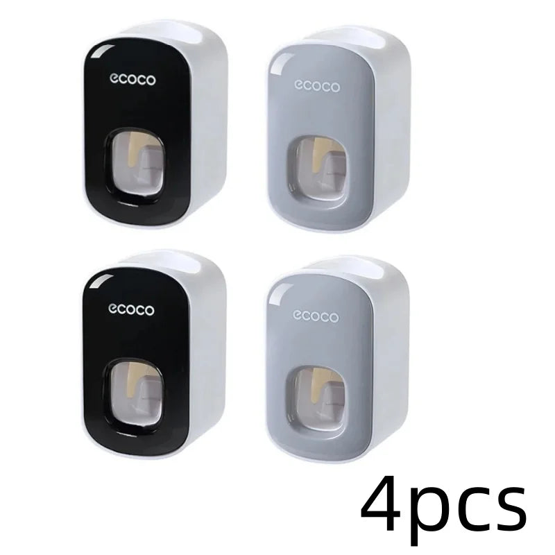 Practical1/2/4pcs Whole hanging automatic toothpaste dispenser bathroom facial cleanser squeezer that does not require drilling Peaceful Pleasures Health and Wellness 4pcs
