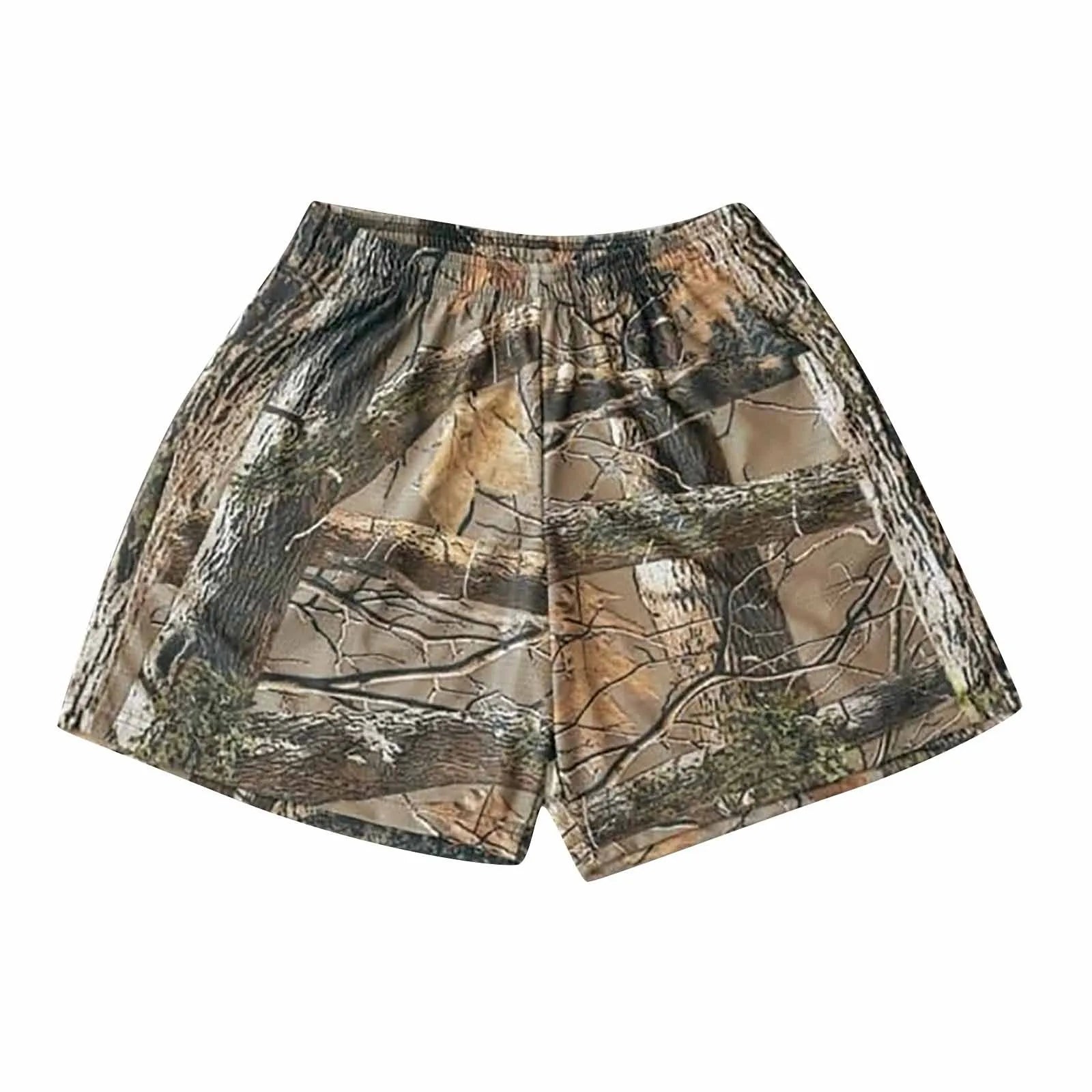 American Trendy Shorts Tree Trunk Graphics Casual Shorts Women Men Oversize Sports Trunks Street Short Pants Hawaii Beach Pants Peaceful Pleasures Health and Wellness