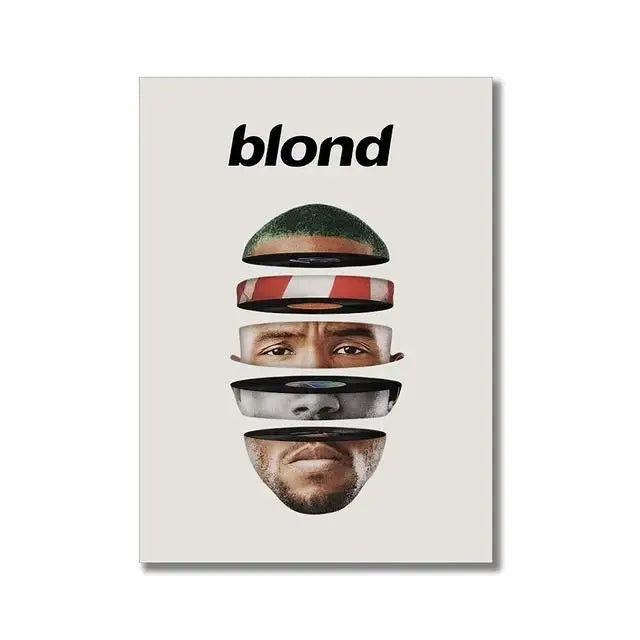 Frank Ocean Blond Album Canvas Poster | Retro Music Wall Art