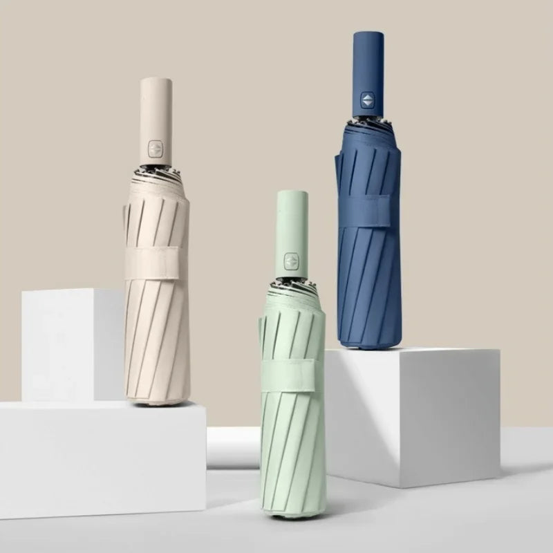 Morandi Auto Folding UV Protection Sun & Rain Umbrella
