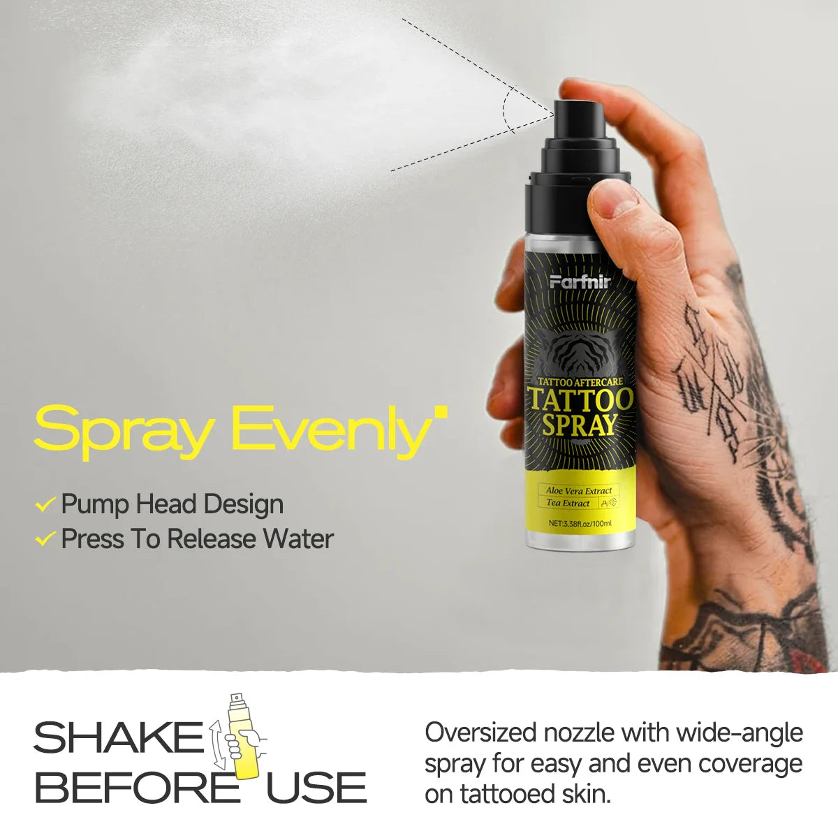 Tattoo Care Spray – Moisturizing & Color-Vibrant Daily Mist