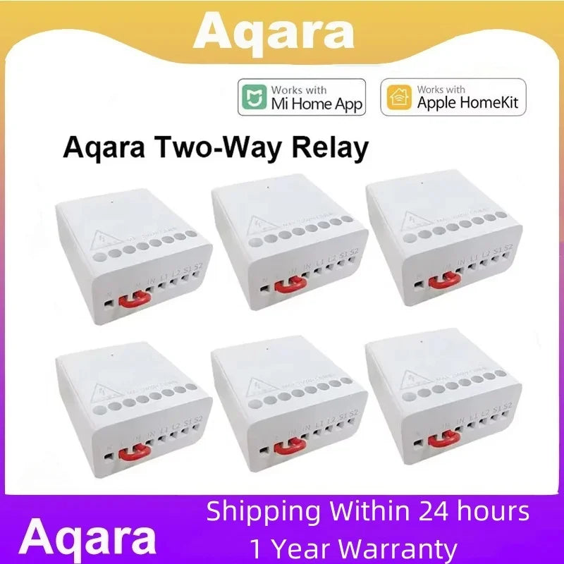 Original Aqara two-way Control Module Relay Switch Controller Zigbee Smart Timer Channels Works With Xiaomi Mi Home Homekit APP Peaceful Pleasures Health and Wellness