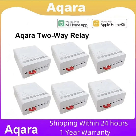 Original Aqara two-way Control Module Relay Switch Controller Zigbee Smart Timer Channels Works With Xiaomi Mi Home Homekit APP Peaceful Pleasures Health and Wellness
