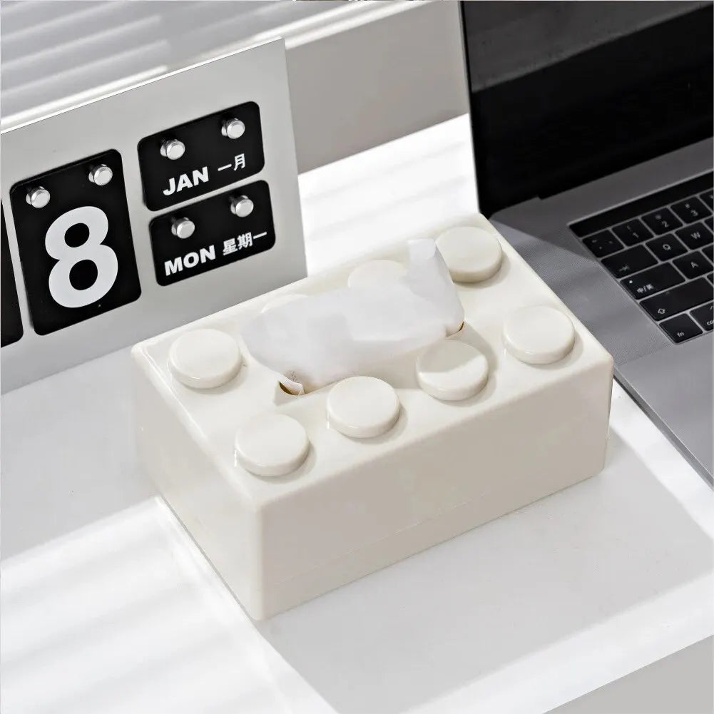 Building Block Tissue Box – Desktop & Wall Mount Holder