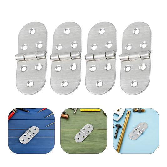 4pcs Stainless Folding Desk Stainless Folding Desk Stainless Folding Desk Pivot Piano Hinges For Woodsss For Cabinets For Flush Peaceful Pleasures Health and Wellness Default Title