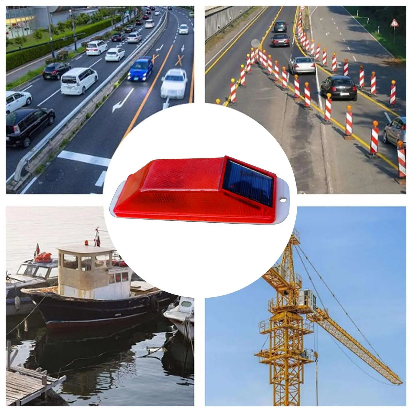 Solar LED Strobe Warning Light | IP54, 40Hr Runtime, 1000m Range