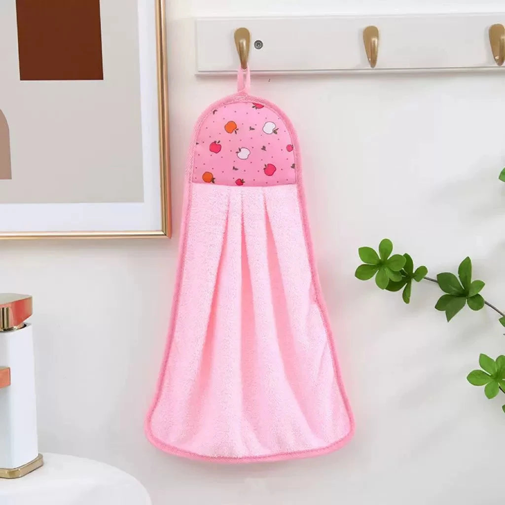 Coral Velvet Hand Towel – Soft Absorbent Bath & Kitchen Cloth