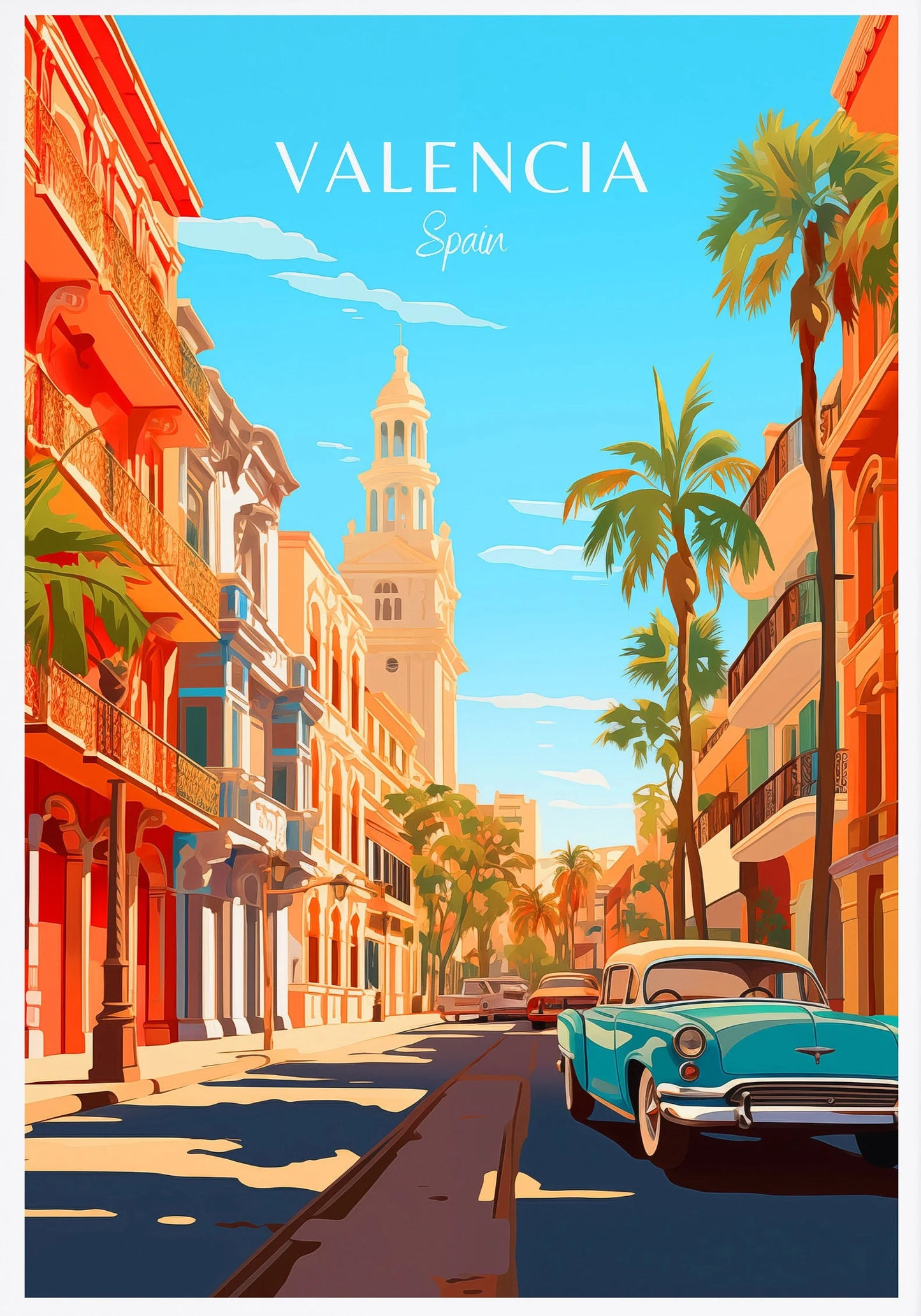 Spain Travel Poster Canvas Print | Barcelona Madrid Granada Wall Art Canvas Wall Art Peaceful Pleasures Health and Wellness CJ51134 20x30cm Unframed