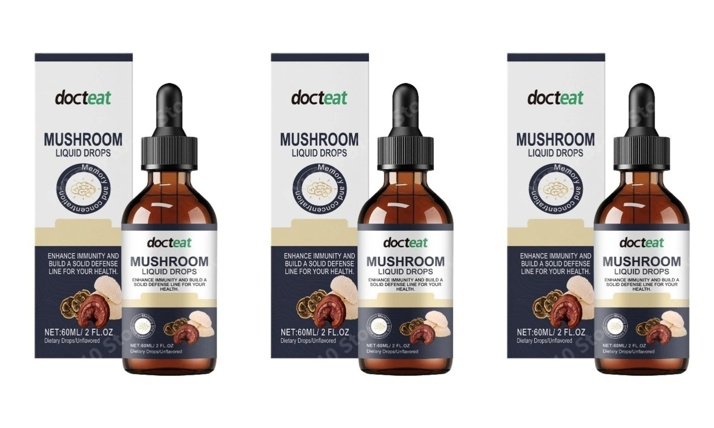 Mushroom Complex Liquid Drops | Plant-Based Supplement 30ml