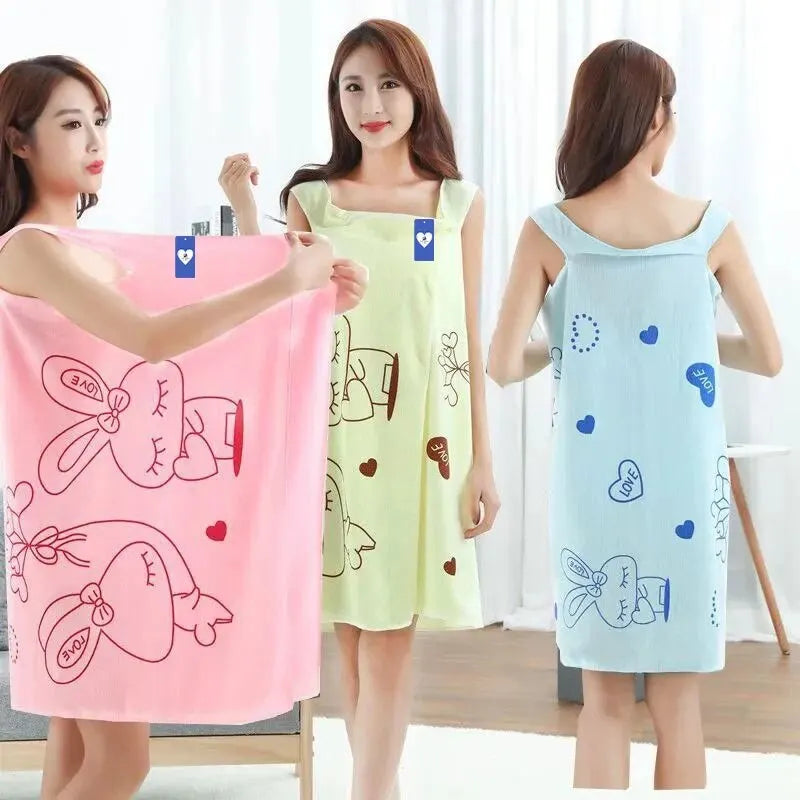 Women's Wearable Bath Towel Wrap | Absorbent Sauna Skirt