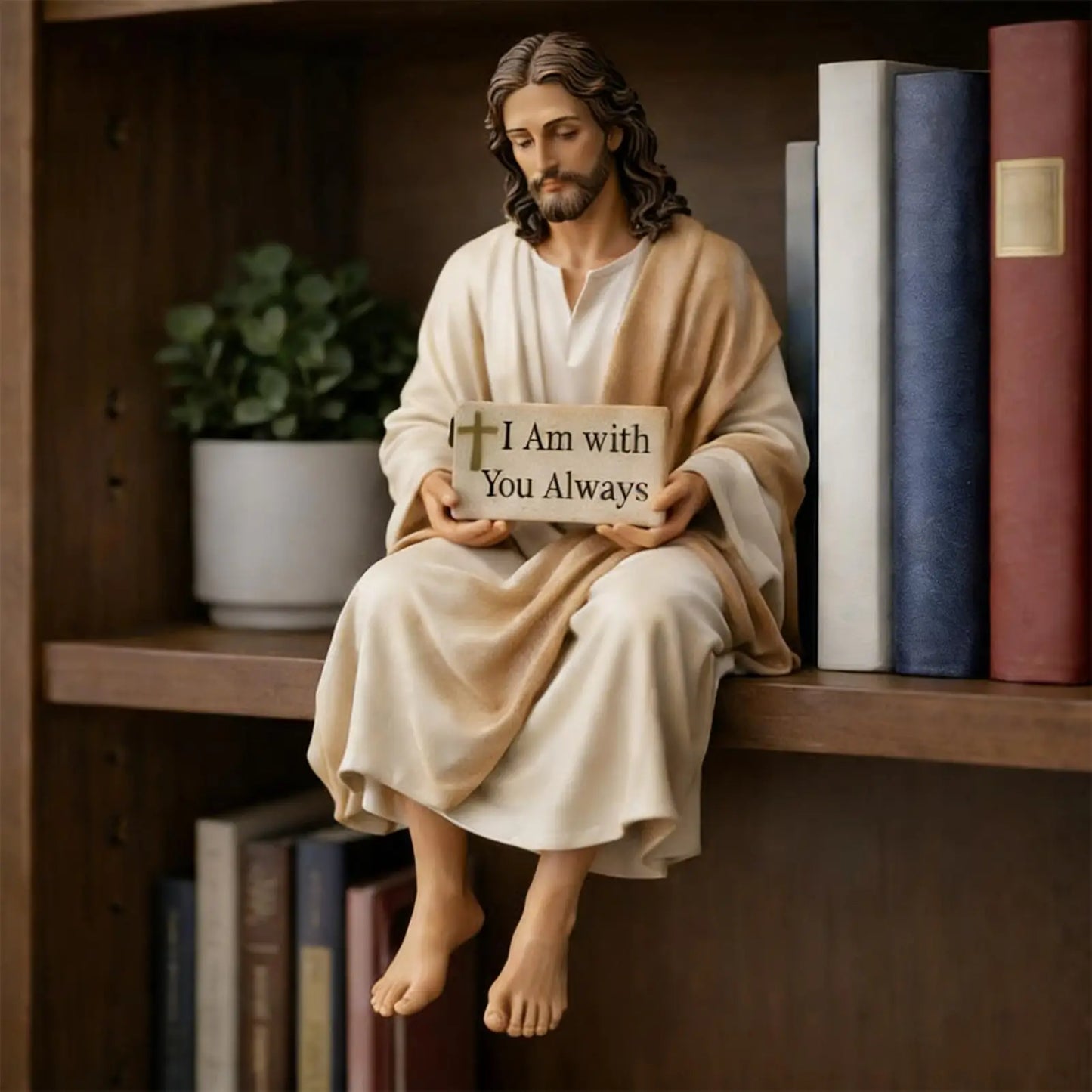 Hand-Painted Resin Jesus Figurine | Spiritual Catholic Statue