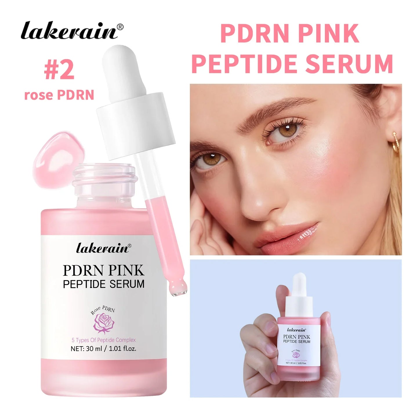 Salmon PDRN Pink Peptide Facial Serum – Glow & Hydration 30ml