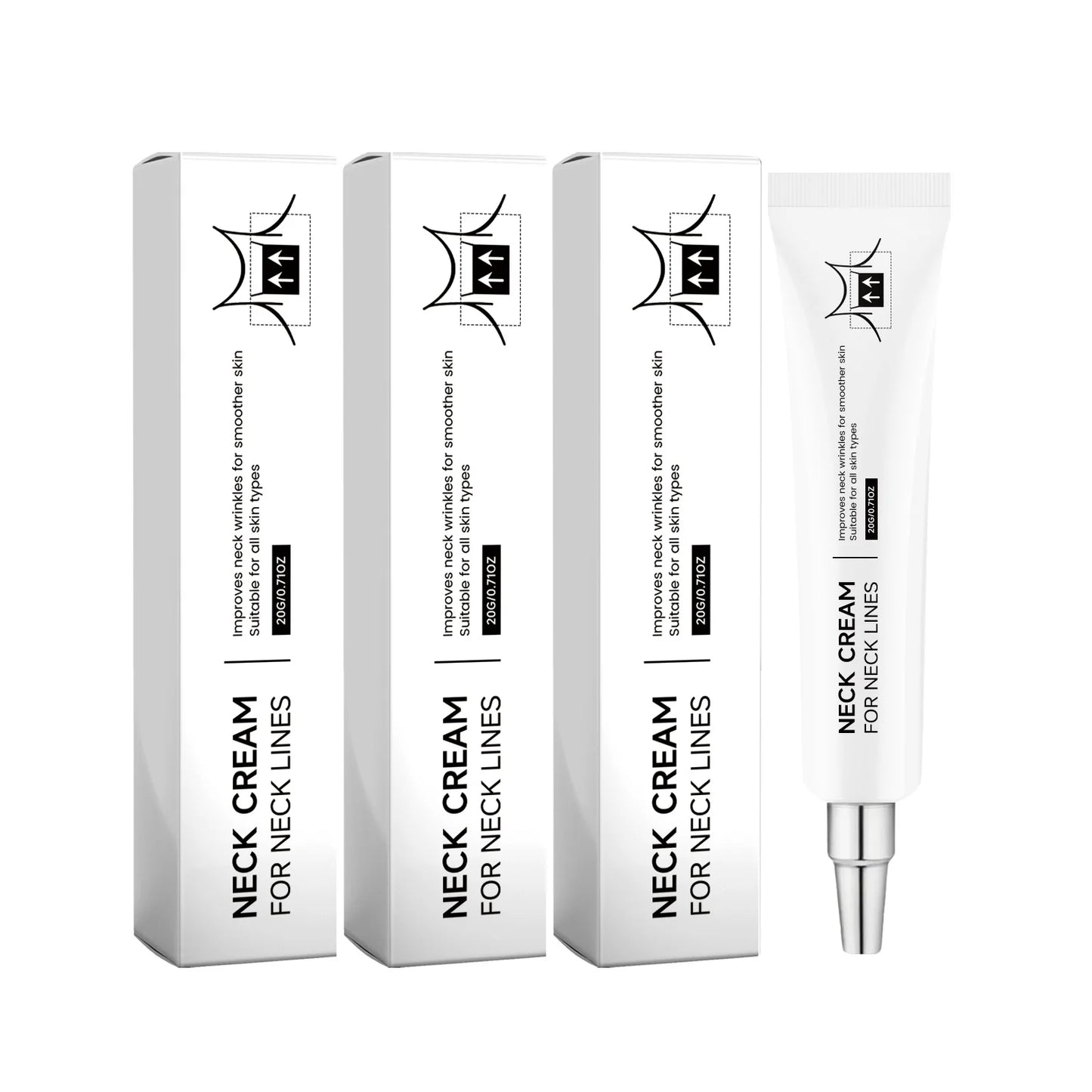Neck Firming & Lifting Cream – Anti-Wrinkle Moisturizer 20g Neck Firming Cream Peaceful Pleasures Health and Wellness 3 x 20G Boxed