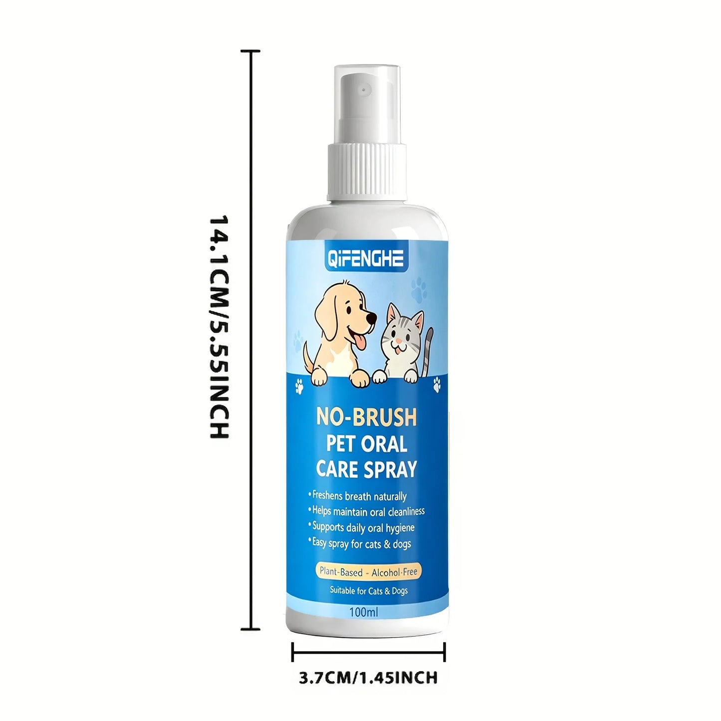 2-in-1 Pet Dental Spray for Dogs & Cats – Breath & Teeth