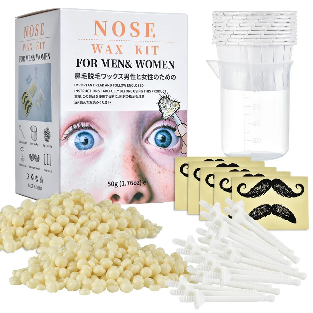 2026 Paper-Free Nose Wax Kit Painless Nose Hair Removal Beans Portable Nasal Depilation Cleaner Safe Waxing Tool for Men Women Peaceful Pleasures Health and Wellness 123-NoseWax