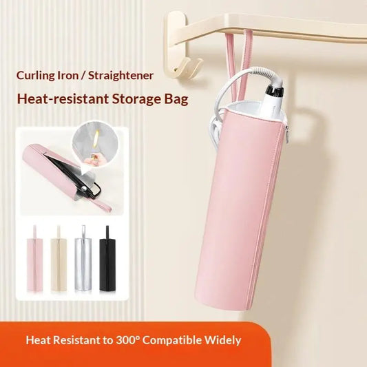 Heat-Proof Aluminum Coating Hair Styling Tool Bag - Wall-Hangable Storage Pouch For Curler, Hair Straightener & Blow Dryer, Mult Peaceful Pleasures Health and Wellness