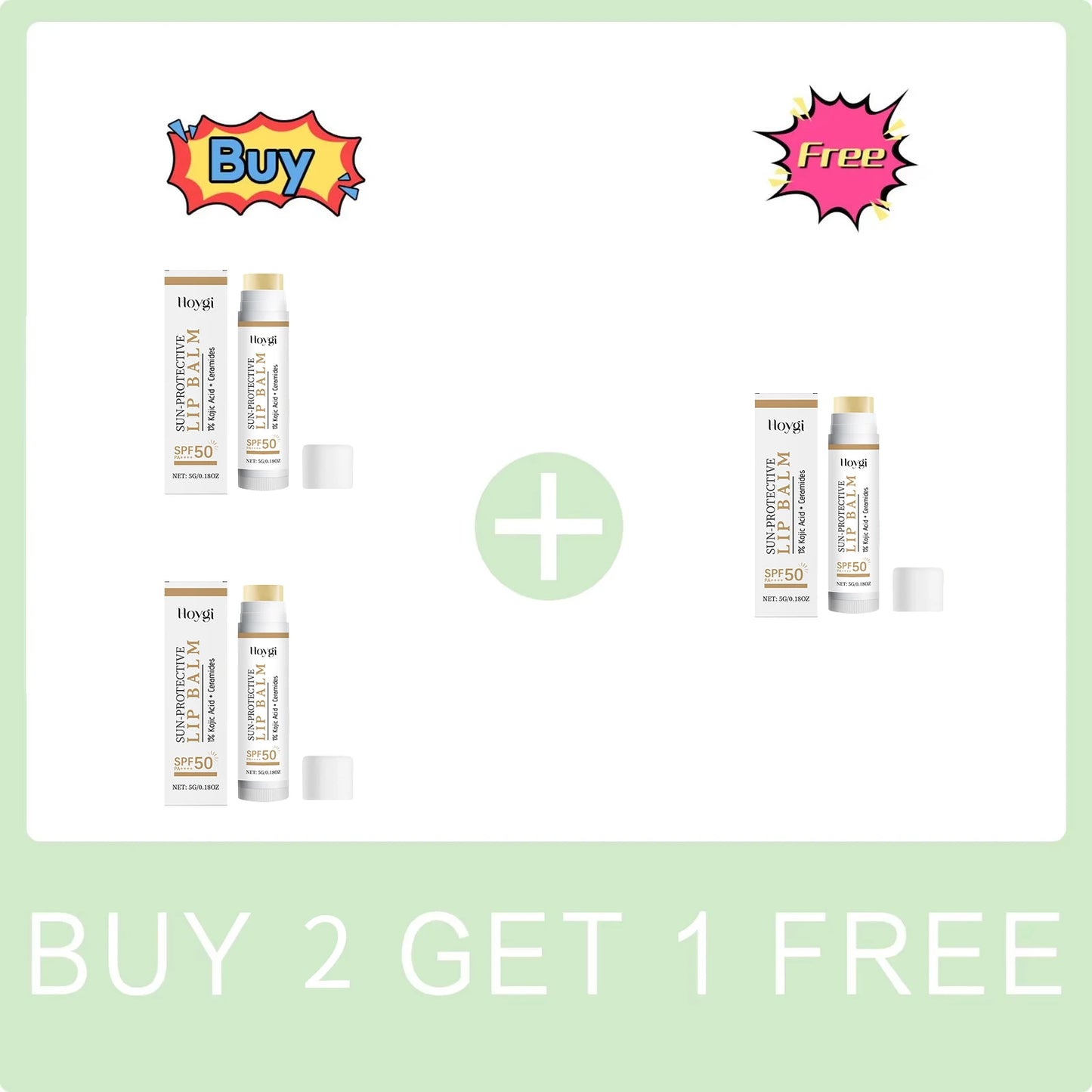 Sun Protective Lip Balm Spf 50+ Sunblock Fade Lip Lines Nourishing Moisturizing Kojic Acid Ceramide Lip Care Shining Lipstick Peaceful Pleasures Health and Wellness Buy 2 Get 1 Free