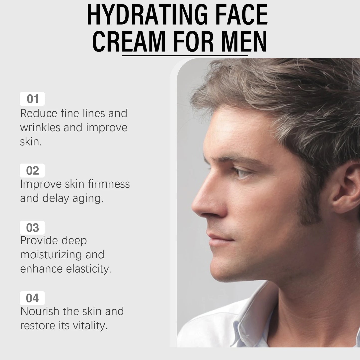East Moon Hyaluronic Acid Face Cream | Men's Moisturizer 100g