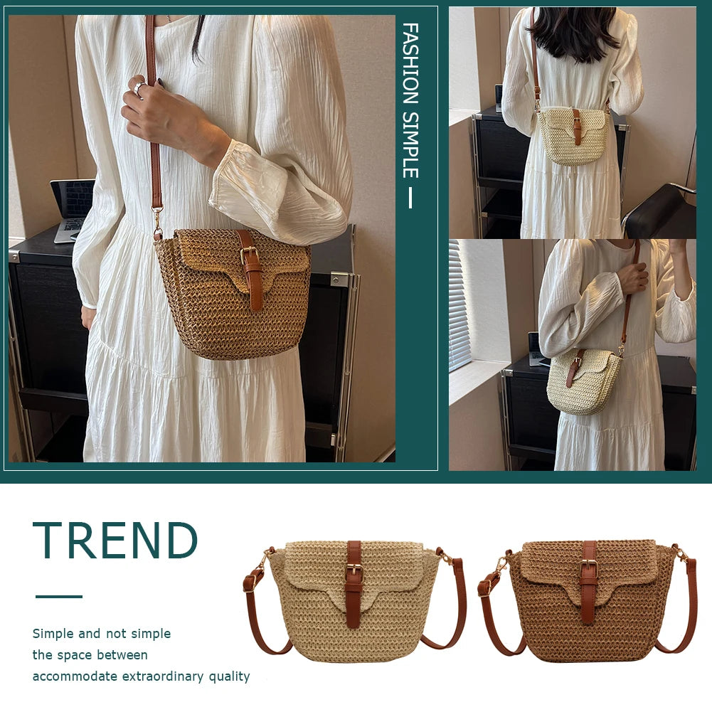 Woven Messenger Bag for Women – Handmade Paper Rope Messenger Bag Peaceful Pleasures Health and Wellness