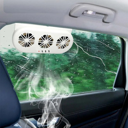 Wholesale Car Fan Solar+USB Charging Car Mounted Electric Fan, a Small Fan Used for air Circulation and Cooling Inside the Car Peaceful Pleasures Health and Wellness