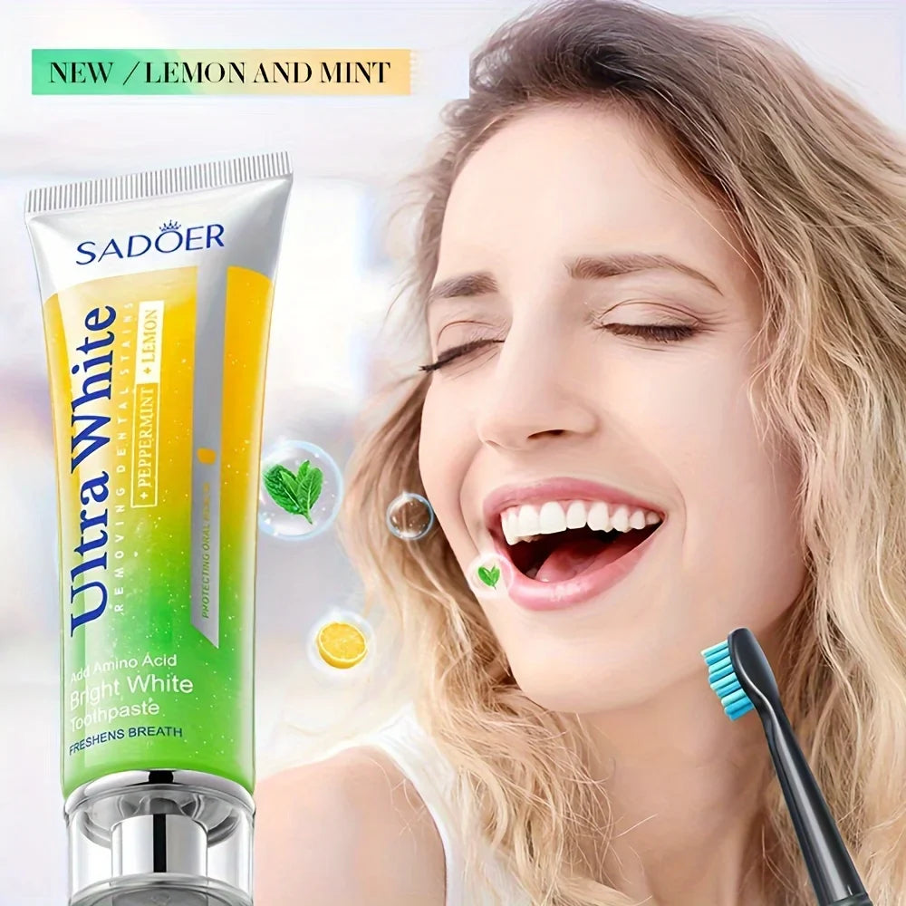 Lemon Mint Whitening Toothpaste | Fresh Breath & Bright Teeth 100g