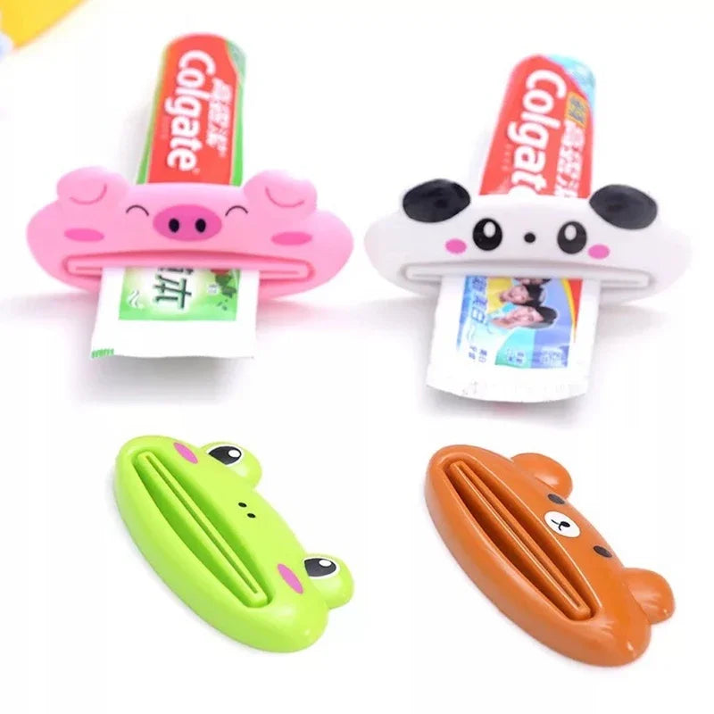 Cartoon Frog Toothpaste Squeezer Device Dispenser Holder Bathroom Toothbrush Holder Organizer Facial Cleanser Squeezer Press Peaceful Pleasures Health and Wellness