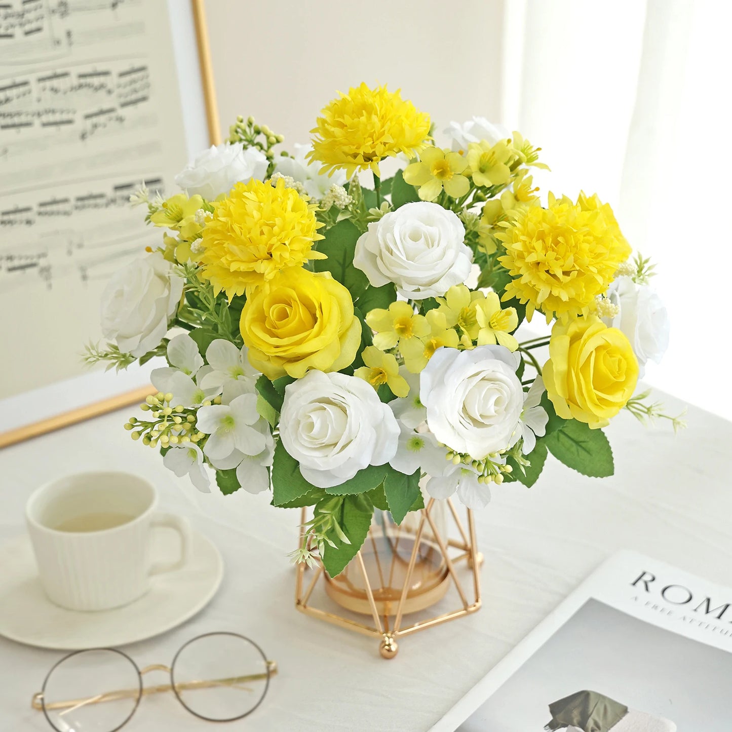 Artificial Silk Hydrangea Rose Bouquet | Wedding & Home Decor