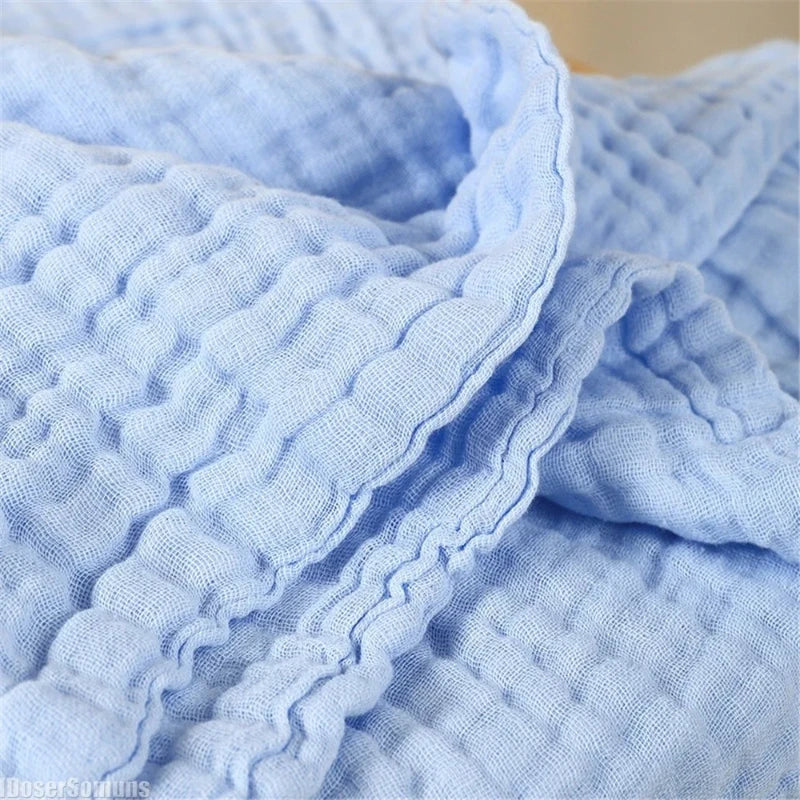 6-Layer Pure Cotton Baby Bath Towel & Swaddle Wrap 105cm