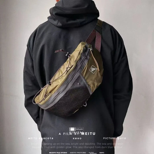 Men's Large Capacity Nylon Messenger Crossbody Shoulder Bag Messenger Shoulder Bag Peaceful Pleasures Health and Wellness