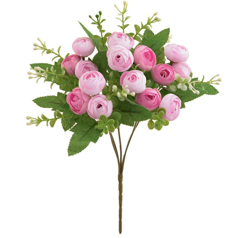 30cm Artificial Silk Ranunculus Bouquet | Wedding & Home Decor