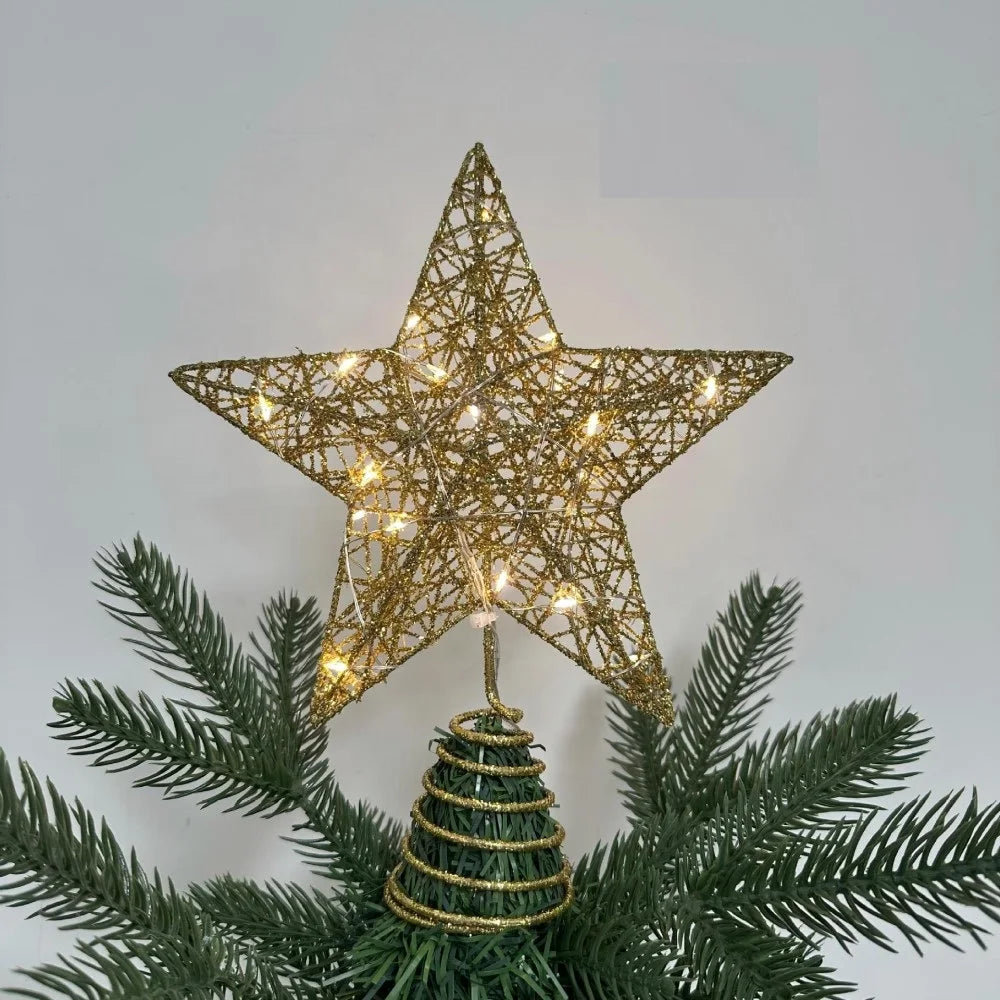 LED Star Christmas Tree Topper – Glowing DIY Ornament