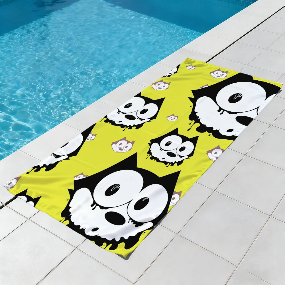 Felix the Cat Quick-Dry Beach Towel | Soft Pool & Travel Towel