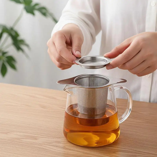 Stainless Steel Tea Infuser Strainer | Double Hanging Ears Tea Infuser Strainer Peaceful Pleasures Health and Wellness