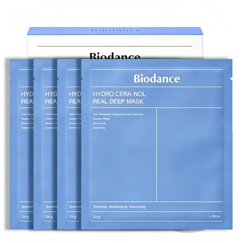 Biodance Hydro Cera-nol Real Deep Overnight Face Mask 4pcs Peaceful Pleasures Health and Wellness (34g) x4ea